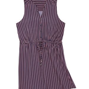 Sleeveless Striped Shirtdress